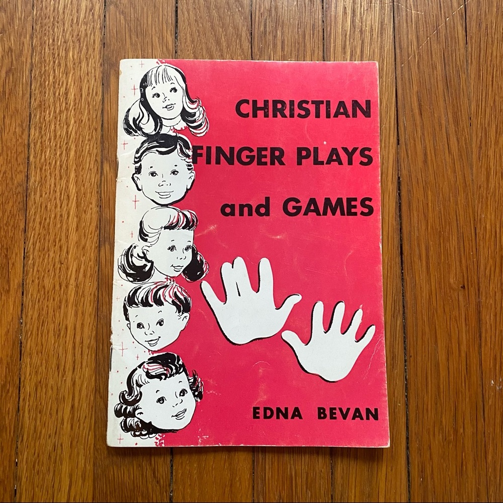 Vintage 1950s Christian Finger Plays Games Book Children Child Kid